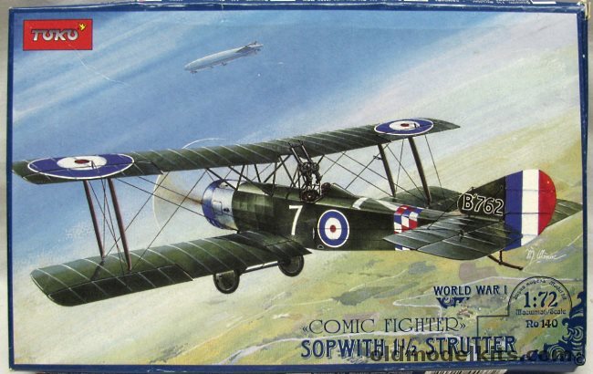 Toko 1/72 Sopwith 1 1/2 Strutter Trainer, Ro140 plastic model kit